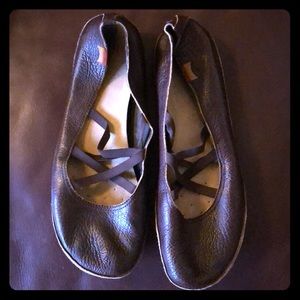 Camper Brown Leather Ballet Flats GUC